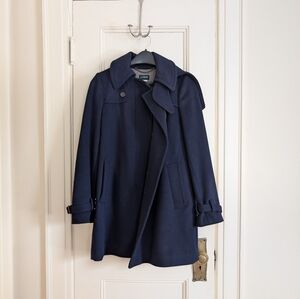 JCrew womens wool coat with removable hood